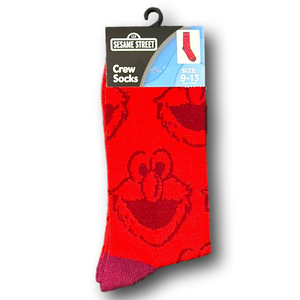3/$20 Elmo Faces Sesame Street Funny Novelty Crew Socks - NWT